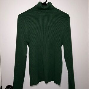 Old Navy Forest Green Ribbed Turtleneck Sweater